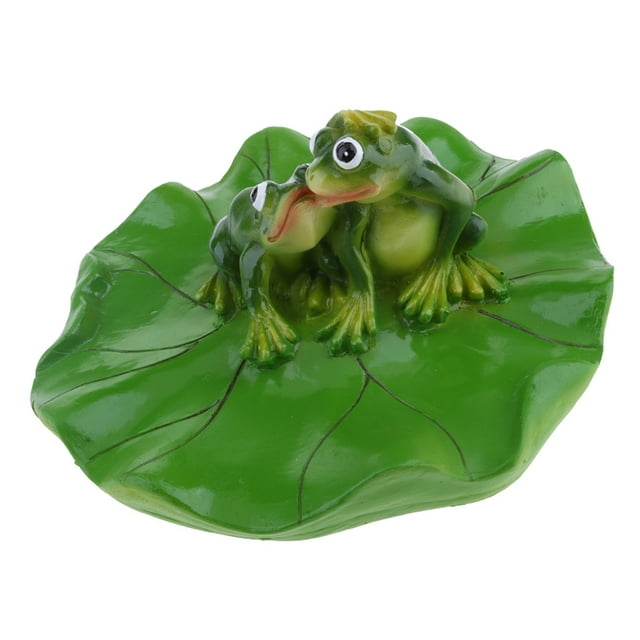 koolsoo Party Accessories Gift with Micro Landscape Resin Lotus Leaf Sculpture - Kissing