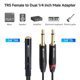 thumbnail image 3 of Cable divisor de audio Cable Matters, paquete de 2 unidades, 1/4 TRS a Dual TS, 3 of 7
