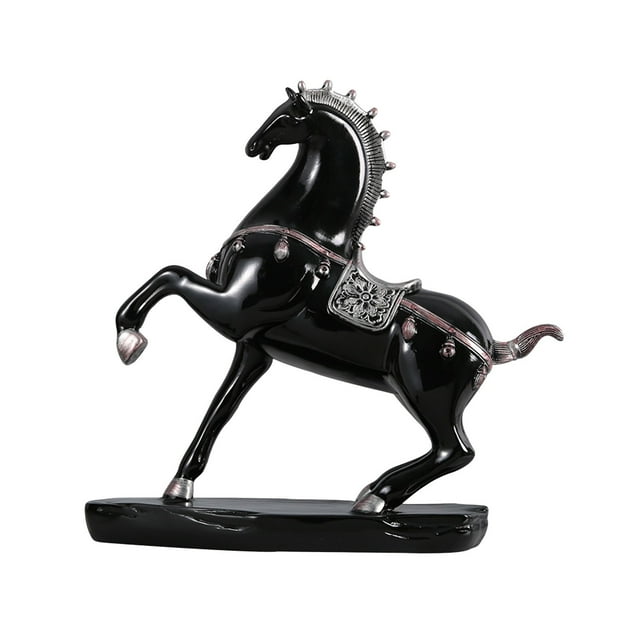 Regalos de Cumpleaños para Amigos, Estatua de Caballo Tallada a Mano 33x32cm Resina Decoración de Escritorio, Regalos de Escritorio de Oficina