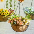 thumbnail image 4 of Hanging Baskets for Plants Outdoor,Hanging Planter,14 Inch Large Hanging Planter,with Coco Liner Pot & Water Storage Tray - with Black Chain,Hanging Basket for Outdoor (2 Pack), 4 of 11