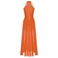 thumbnail image 3 of Kaerm Women's Lyrical Dance Dress Sleeveless Modern Contemporary Dancewear Orange S, 3 of 5
