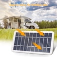 thumbnail image 3 of Amdohai 2W 5V Portable Solar Charger Waterproof Solar Panel Charger for Camping with Micro USB Plug for Charging Mobile Phones Mini Fans LED Light Home Monitor Camera, 3 of 7