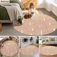 thumbnail image 5 of Round Rug 6Ft Washable Non-Slip, Orange Ombre Circle Area Rugs for Living Room Bedroom, Farmhouse Stripes Modern Abstract Art Indoor Floor Mats Carpet Runner for Home Decor Aesthetic, 5 of 8