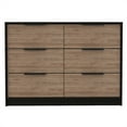 thumbnail image 5 of Dtwnek 4 Drawers Dresser for Living Room, Bedroom, Black + Brown, 5 of 7