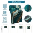thumbnail image 6 of Teal Marble Table Runner 90 Inches Long Farmhouse Dress Scarves, Modern Abstract Gold Fluid Art Dining Tablerunner for Coffee Table/Kitchen Island/Party Décor, 13" x 90", 6 of 8