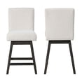 thumbnail image 6 of New Classic Furniture High Line Wood Counter Table & 4 Swivel Stools in White, 6 of 9