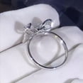 thumbnail image 6 of K-KED 925 Silver Luxury Clear Ribbon Bow Butterfly Ring Women Wedding Gift-9, 6 of 6