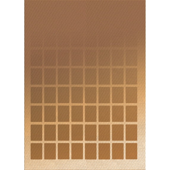 Ahgly Company Machine Washable Indoor Rectangle Transitional Orange Area Rugs, 5' x 7'