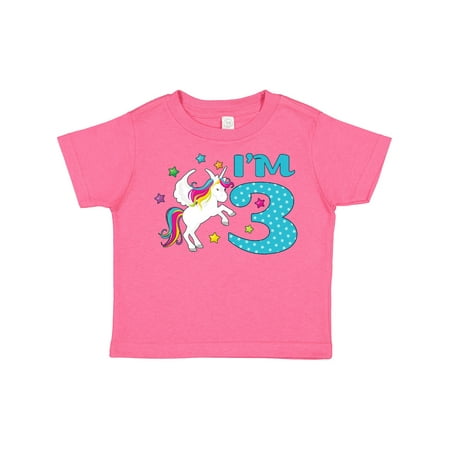 

Inktastic I m Three - Unicorn 3rd Birthday Gift Toddler Boy or Toddler Girl T-Shirt