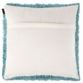 thumbnail image 4 of SAFAVIEH Indoor/Outdoor Modern Glam Shag Pillow, 20" x 20", Blue, 4 of 4