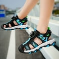 thumbnail image 5 of WUXIAN Boys Sandals Closed Toe Outdoor Hiking Sandal Lightweight Athletic Adjustable Straps Sport Sandals, Sky Blue, 5 of 8