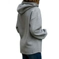 thumbnail image 2 of TWZH Women Long Sleeve Heart Graphic Dog's Paw Print Hoodie Sweatshirt Tops, 2 of 3