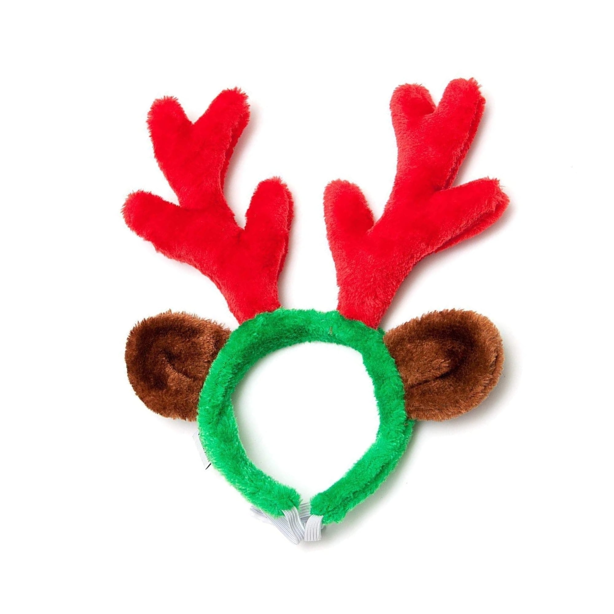 TEHAUX Dog Christmas Reindeer Antlers Headband Classic Elk Hat Headwear Deer Horn Hair Hoops Pet Costumes Accessories for Cat Festival Photo Props S Brown