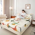 thumbnail image 4 of Homewish Stars Print 3pcs Twin Sheet Sets For Teens Boys Girls,Vintage Aesthetic Twin Fitted Sheet,Abstract Geometric Breathable Flat Sheet,Luxury Bedroom Decor, 4 of 7