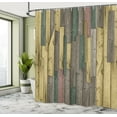 thumbnail image 4 of Ambesonne Rustic Shower Curtain, Grunge Barn Door Farm Art, 69"Wx70"L, Pale Green, 4 of 4