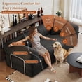 thumbnail image 7 of avobird 78" Convertible Sofa Bed, 5-in-1 Corduroy Futon Pull Out Couch, No Assembly Boneless Sleeper Sofa for Living Room & Bedroom, Black, 7 of 7