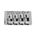thumbnail image 3 of Basses Tailpiece, Electric Bass Bridge Silver 4 String BA1012 Rustproof Adjustable Saddle  For Replacement, 3 of 8