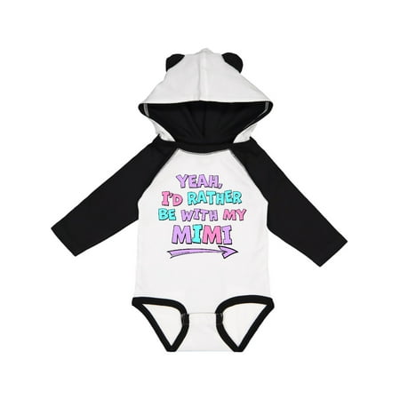 

Inktastic Yeah I d Rather be with My Mimi in Pink Blue and Purple Gift Baby Boy or Baby Girl Long Sleeve Bodysuit