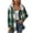 Green, variant on DeHolifer Women Shirt Flannel Hooded Shacket Plaid Jacket Button Oversized Casual Jacket Black L