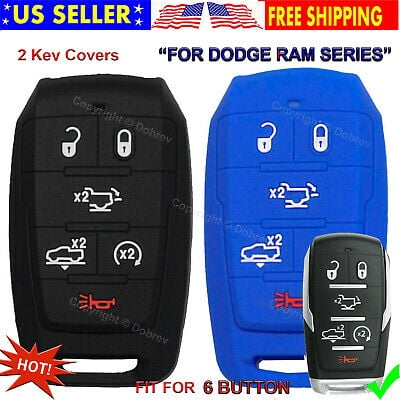 6B Silicone Cover Entry Fob Case Skin Holder For Dodge Ram 1500 Truck 2020 Key