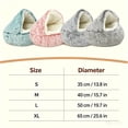 thumbnail image 2 of Winter Warm Pet Bed for Indoor Cats and Small Dogs, Semi-Enclosed Plush Cave with Raised Rim Support, Cozy Sleeping Nest for Anxiety Relief and Home Decor Gift, 2 of 8