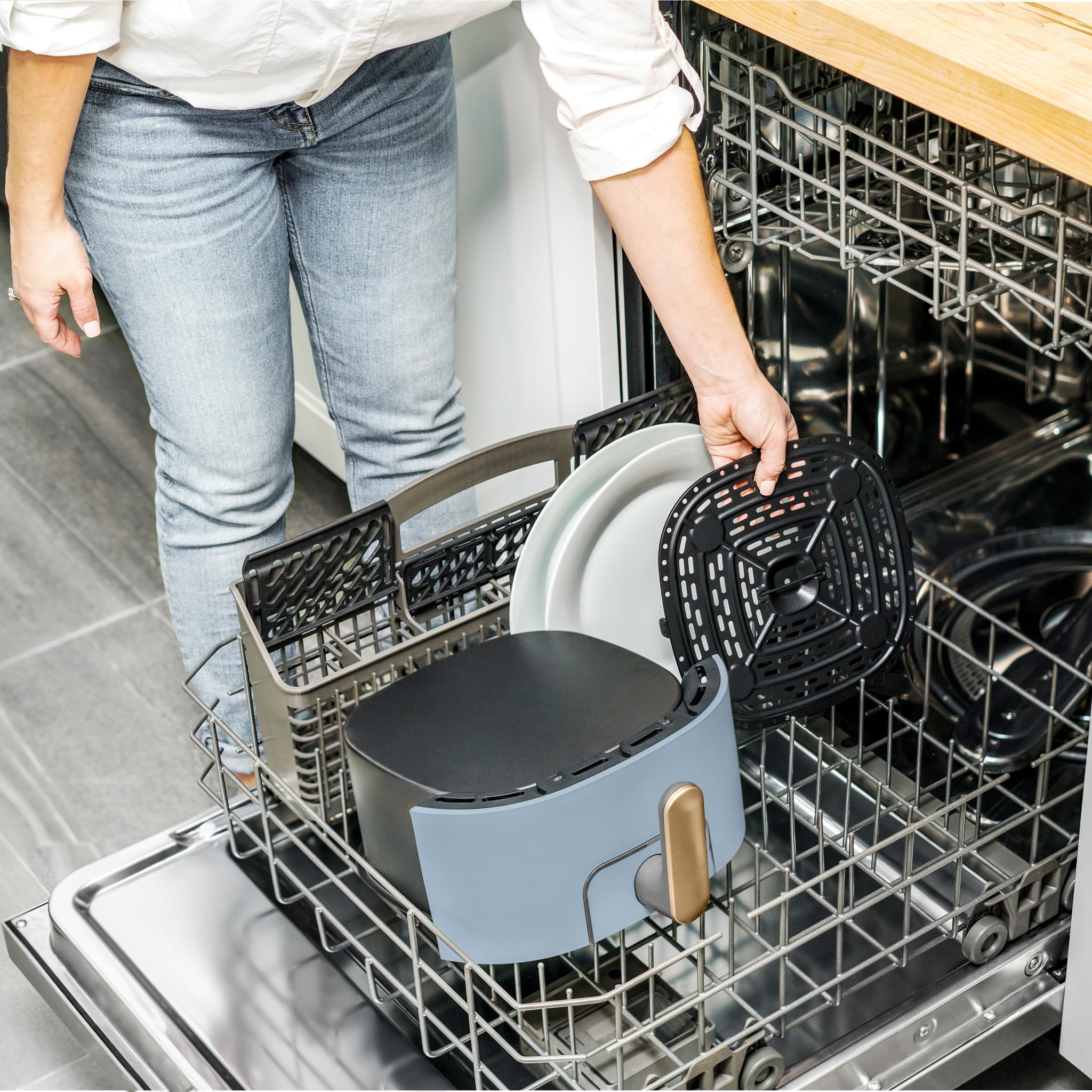 Beautiful 6 Qt Air Fryer with TurboCrisp Technology and Touch-Activated Display, Cornflower Blue by Drew Barrymore