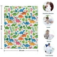 thumbnail image 4 of White Cartoon Dinosaurs Jungle Pattern Blanket,Comfortable Soft Flannel Throw Blanket,All Season,Warm Lightweight Blankets for Sofa Bed Couch Living Room Chair,30"x40", 4 of 4