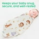thumbnail image 3 of Mantas Swaddle Baby de San Francisco, paquete de 3 unidades, 120 x 120 cm, suaves, 3 of 6