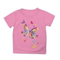 thumbnail image 3 of Eltusu Girls Cotton T-shirts, Crew Neck Pullover Short Sleeve Fashion Kids Tops Pink Size 1-13 T, 3 of 4