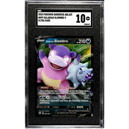 2020 Pokemon Darkness Ablaze Ultra Rare Galarian Slowbro V #099 SGC 10