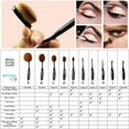 thumbnail image 3 of Beauty Experts Set of 10 Oval Beauty Brushes by VistaShops, 3 of 6