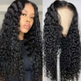 thumbnail image 6 of 13x4 Lace Front Human Hair Wigs Deep Wave Wigs HD Lace Front Human Hair Wigs Brazilian Hair Wig Pre Plucked With Baby Hair 150% Density Body Wave Wigs for Black Women 24inch Natural Color, 6 of 6