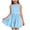 Light Blue., variant on HBGVBA Girl's Summer Sleeveless Dresses,Breathable Pleated Sundress,4-14 Years Solid Color Crew Neck Dress with Pockets and Side Zipper