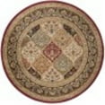 thumbnail image 3 of Transitional Area Rug (7'11'' Round) Border Red, Beige Indoor Round Easy to Clean, 3 of 6