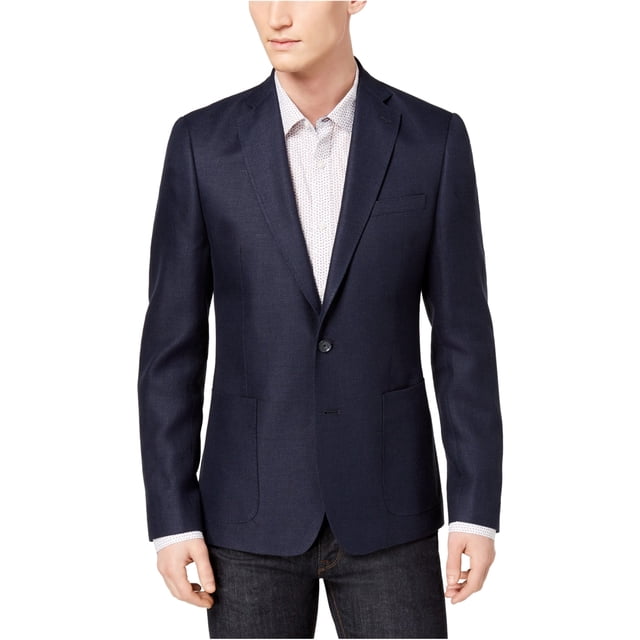 DKNY Modern-Fit One Button Blazer Jacket para Hombre, Azul, 44 Regular DKNY un botón