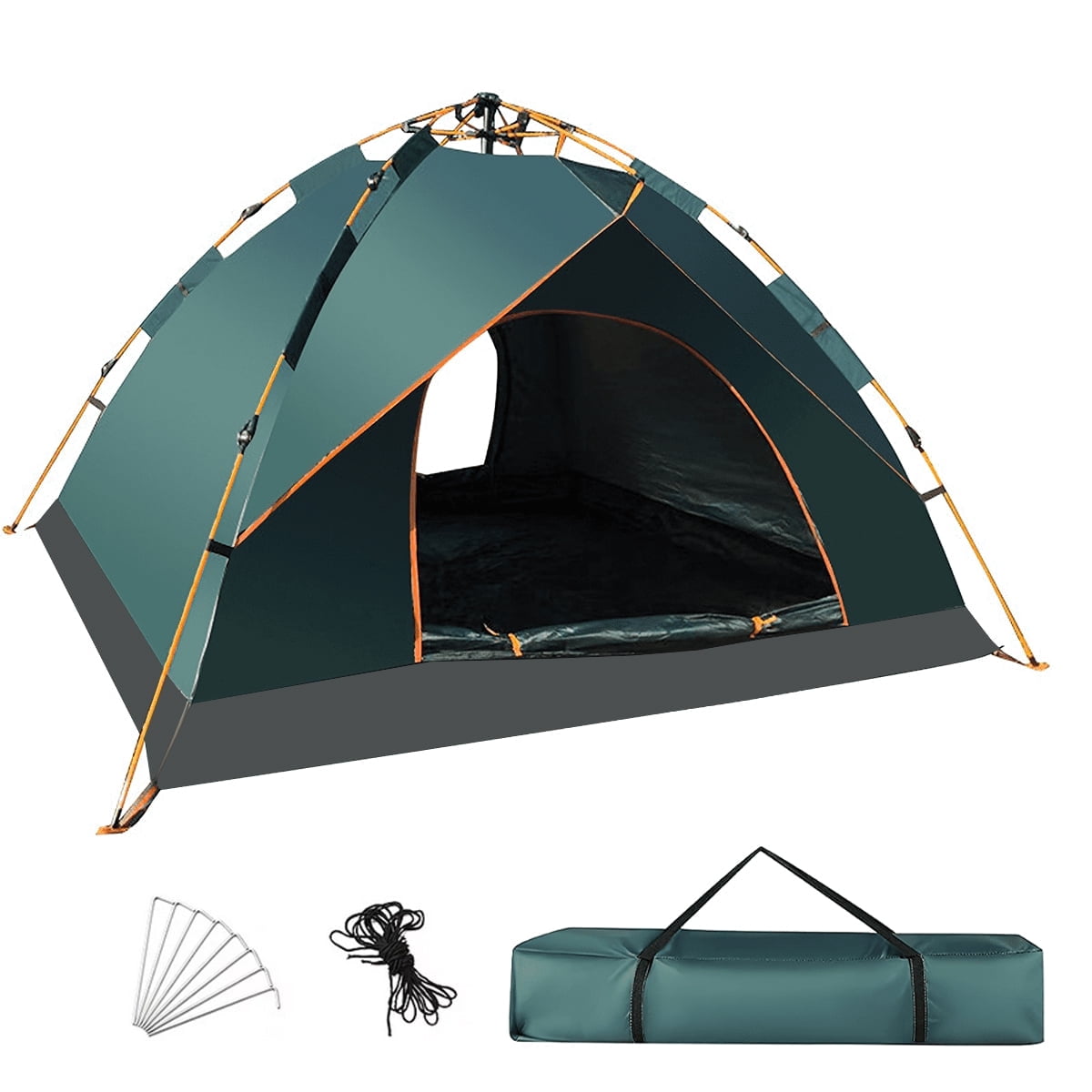 Cshidworld Pop Up Canopy Instant Family Tents for Camping 2-4 Person Waterproof, Includes Carrying Bag and Windproof Ropes Anti-UV, Ultralight Blackout Tent for Beach Camping, Hiking, Camp Outdoor