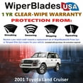 thumbnail image 2 of 2001 Toyota Land Cruiser Beam Wiper Blades Wipers w/1yr Warranty (Set of 3) w/Rear Wiper (WiperBladesUSA), 2 of 5