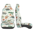 thumbnail image 2 of LAKIMCT Dinosaur Cartoon Pattern Car Seat Covers Vehicle Front Seat Covers Universal Fit Seat Protector, 2 of 9