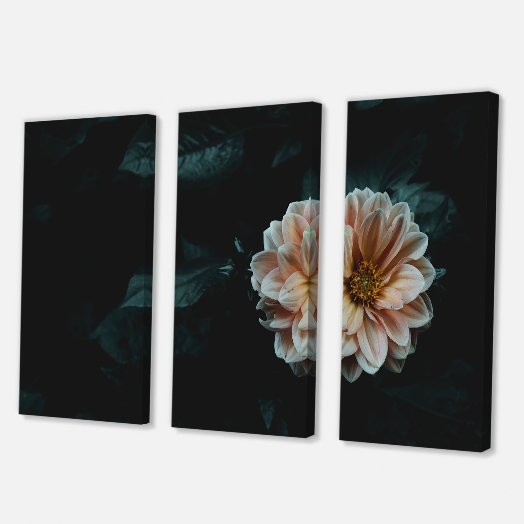 Designart ' Blooming Yellow Flower ' Traditional Canvas Wall Art Print