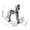 Grey, variant on Grey Gray Tone Nordic Vintage Rocking Horse Decor Made From Dense Board Features A Stable Base And Retro Styling For A Nostalgic Tabletop Accent That Adds Warmth And Interest To Any Room