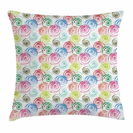 Modern Throw Pillow Cushion Cover Contemporary Rainbow Colored