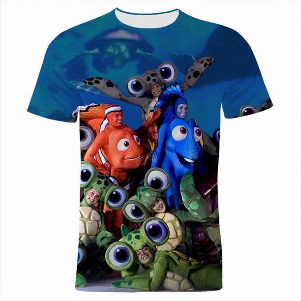 Disney Findet Nemo dibujos animados Anime Kinder camiseta Sommer Kurzarm Frauen Kleidung Streetwear männer camiseta xuanjing unisex