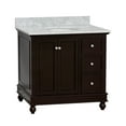 thumbnail image 4 of Bella 36" Bathroom Vanity with Chocolate Cabinet and Carrara Marble Top, 4 of 6