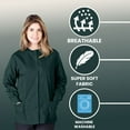 thumbnail image 2 of Women's Warm Up Medical Scrub Jacket (Hunter Green, Medium), 2 of 7