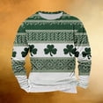 thumbnail image 3 of Chandail de la Saint-Patrick pour Femmes, chandail à Manches Longues Imprimé Col Rond Coupe Ample, Haut Décontracté pour Fêtes et Événements, 3 of 3