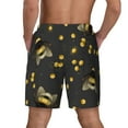 thumbnail image 3 of Kdxio Bumblebee Print Men'S Swim Trunks With Compression Liner 7 Inch Inseam Quick Dry Swim Shorts, 3 of 7