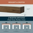thumbnail image 2 of Mantels Direct Dakota 48" Pine Wood Fireplace Mantel Shelf - Mocha, 2 of 6