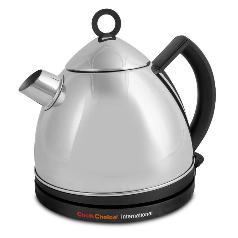  Chef'sChoice 685 Stainless Steel Deluxe Cordless Electric Tea  Kettle Featuring Auto Shut Off and Boil Dry Protection Easy Pour and  Indicator Light, 1.3-Liter, Silver: Electric Kettles: Home & Kitchen