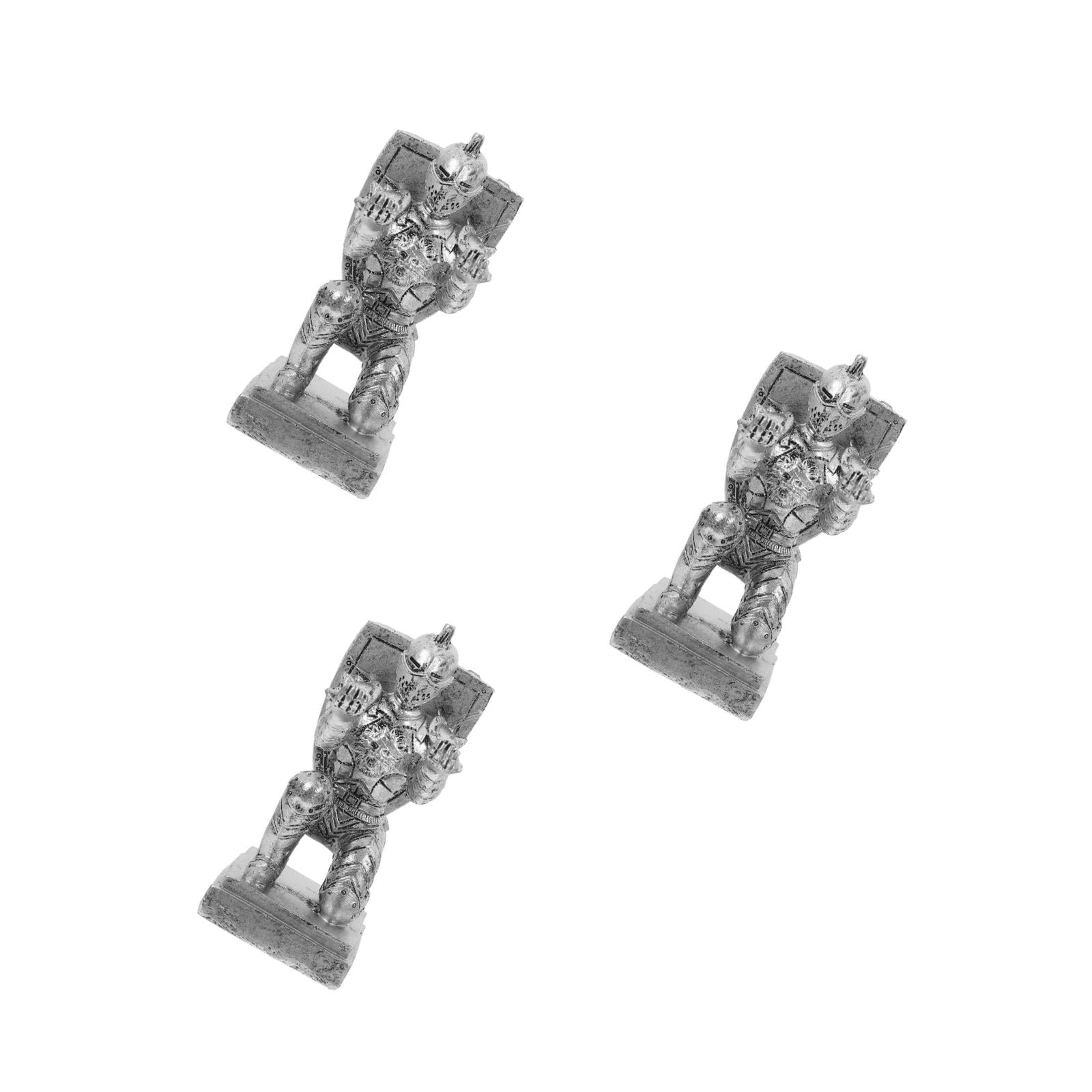 3pcs Executive Knight Shape Pen Holder Desk Organizer Accessories Desk Decoration Pen Stand For Office And Home Stationery Decor
