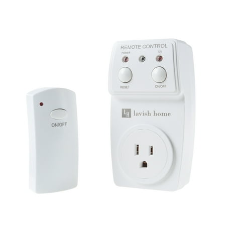 Indoor Electrical Outlet Plug With Programmable Remote Control For Home Appliances, Lamps, Lighting and Electrical Equipment By Lavish